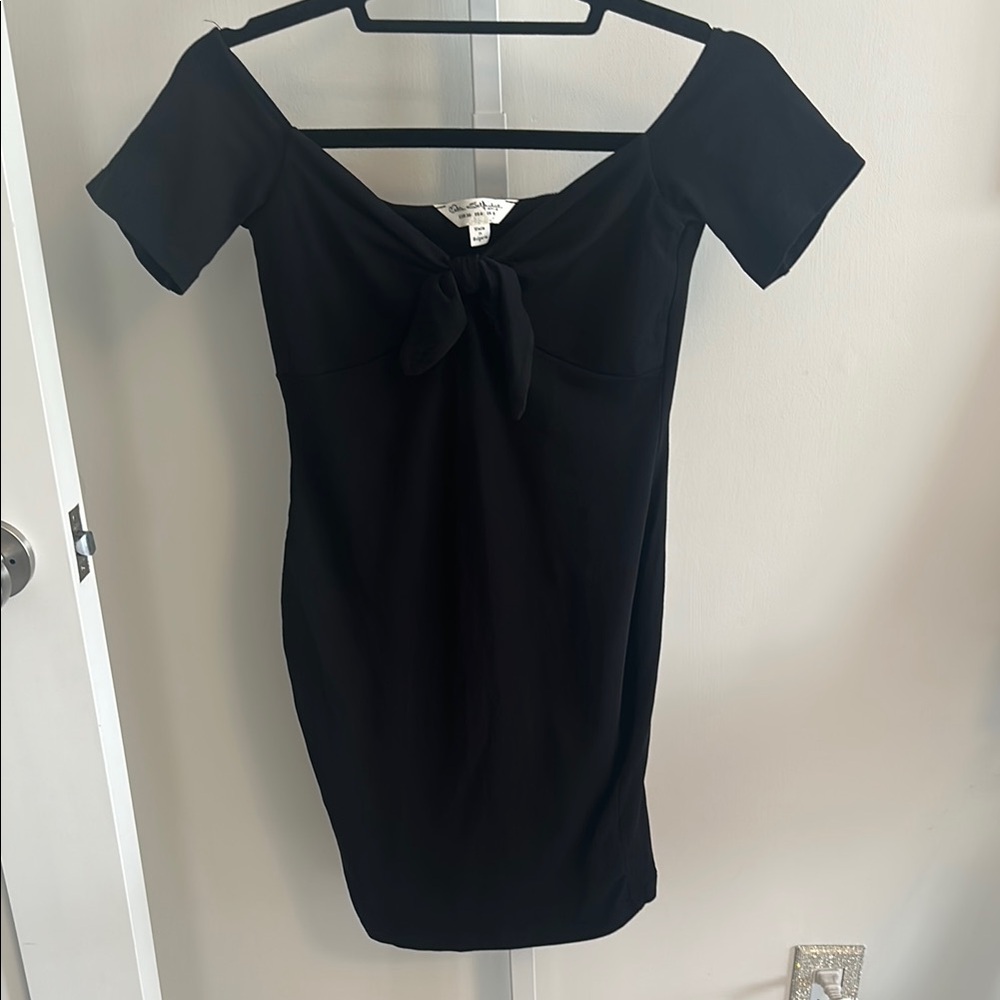 Miss Selfridge Black Off-Shoulder Dress, Sz US 4